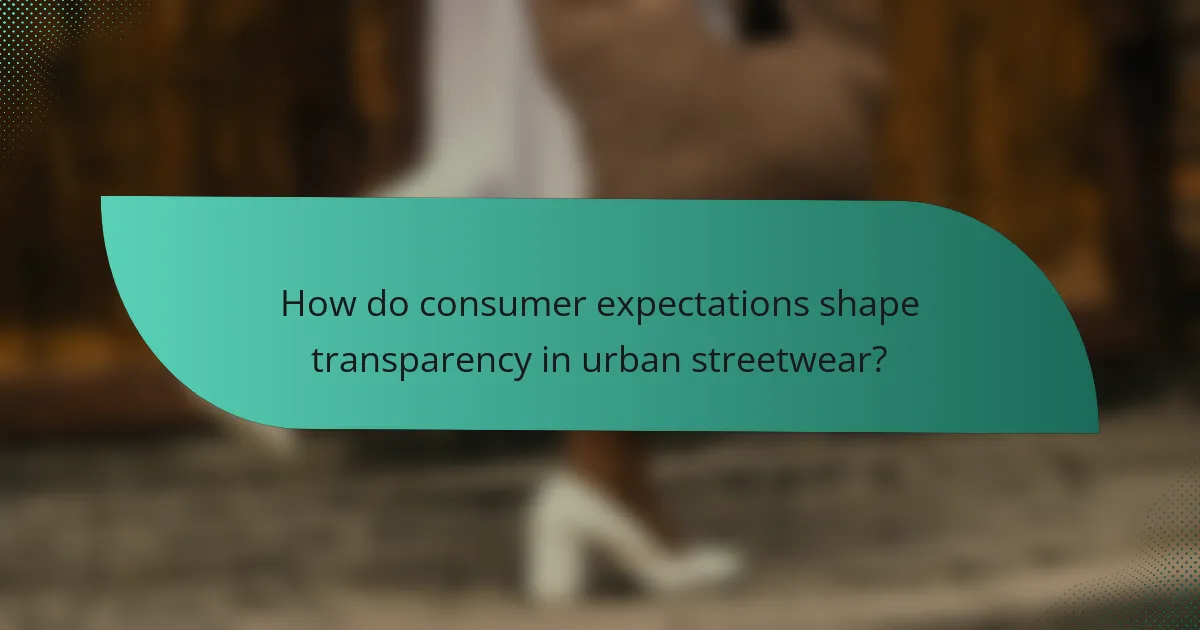 How do consumer expectations shape transparency in urban streetwear?