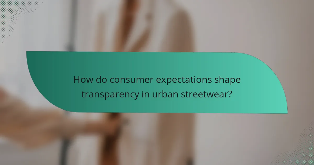 How do consumer expectations shape transparency in urban streetwear?