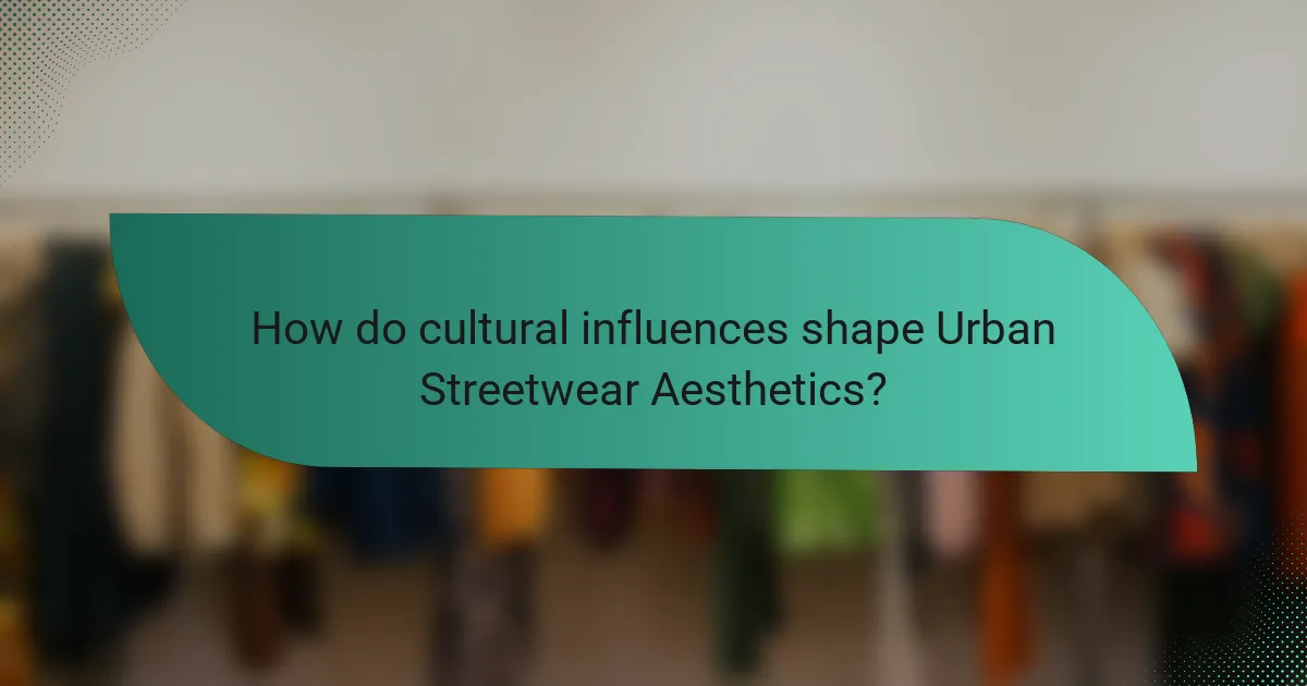 How do cultural influences shape Urban Streetwear Aesthetics?