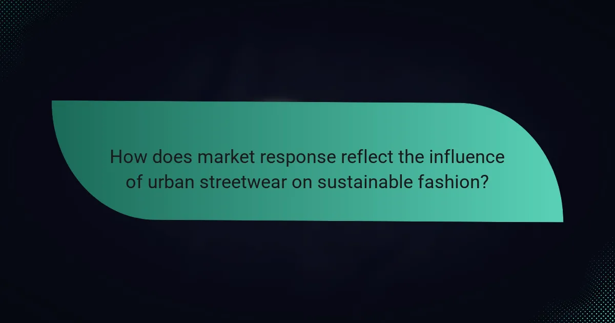 How does market response reflect the influence of urban streetwear on sustainable fashion?