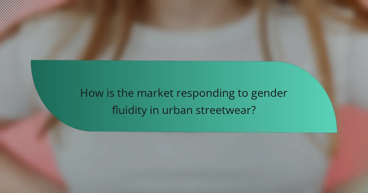 How is the market responding to gender fluidity in urban streetwear?