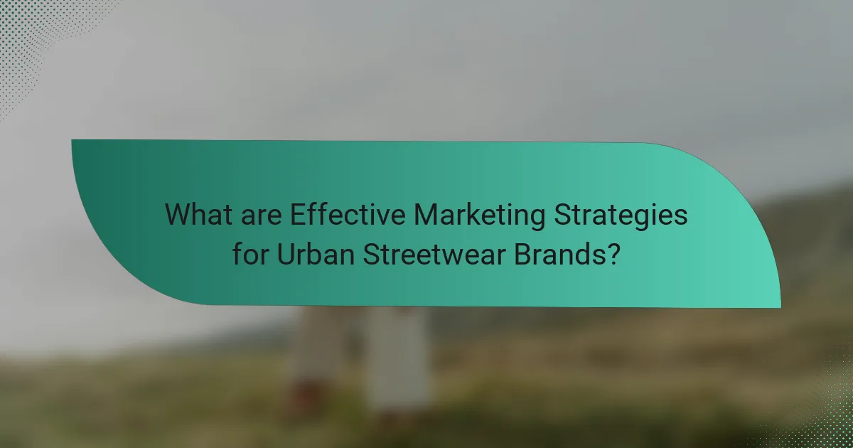 What are Effective Marketing Strategies for Urban Streetwear Brands?