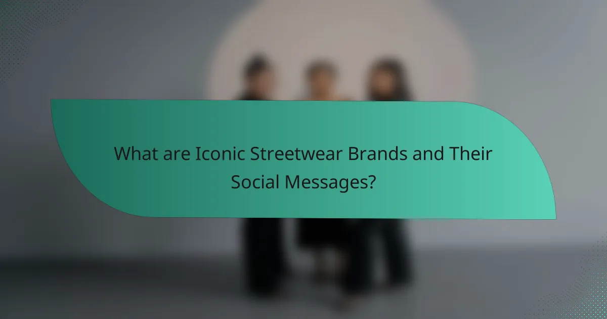 What are Iconic Streetwear Brands and Their Social Messages?