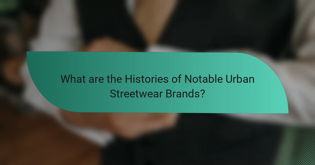 What are the Histories of Notable Urban Streetwear Brands?