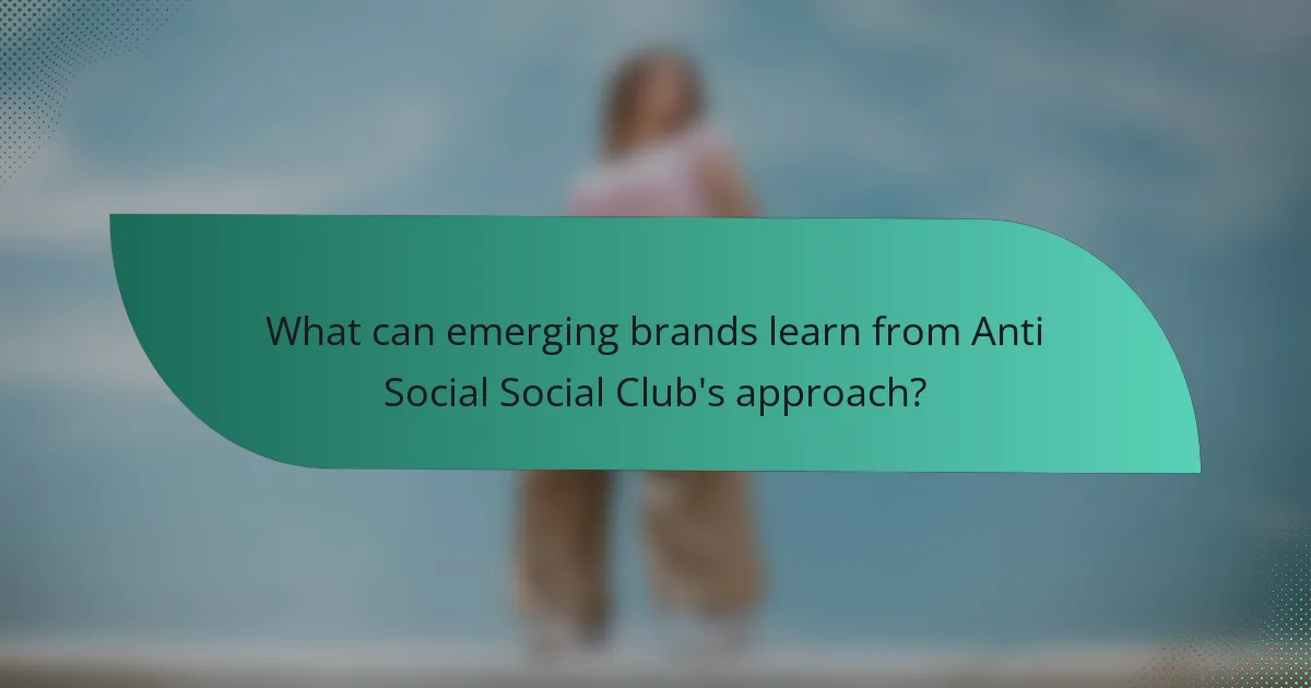 What can emerging brands learn from Anti Social Social Club's approach?