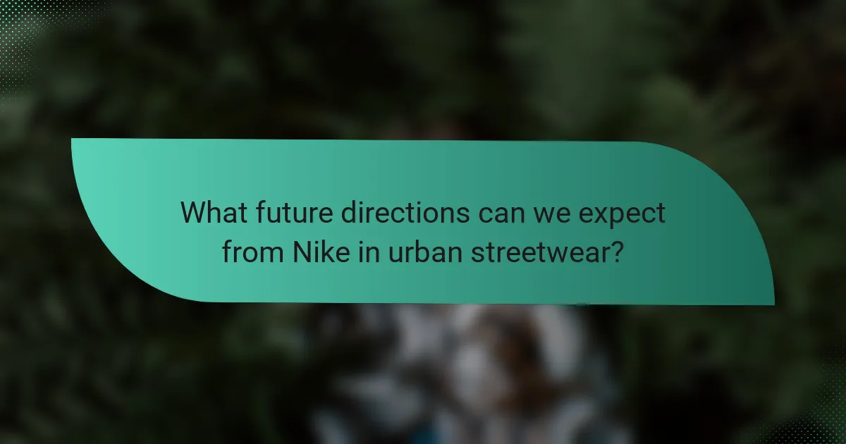 What future directions can we expect from Nike in urban streetwear?