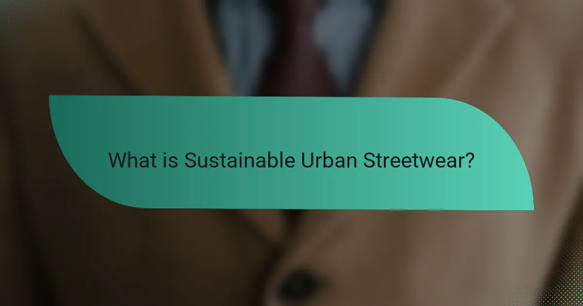 What is Sustainable Urban Streetwear?