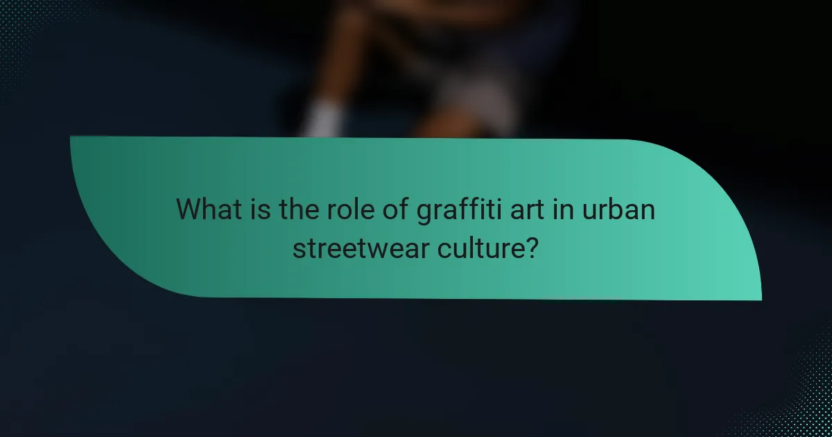 What is the role of graffiti art in urban streetwear culture?