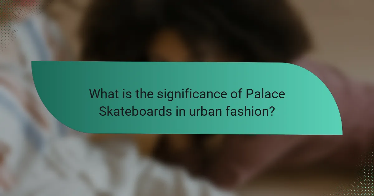 What is the significance of Palace Skateboards in urban fashion?