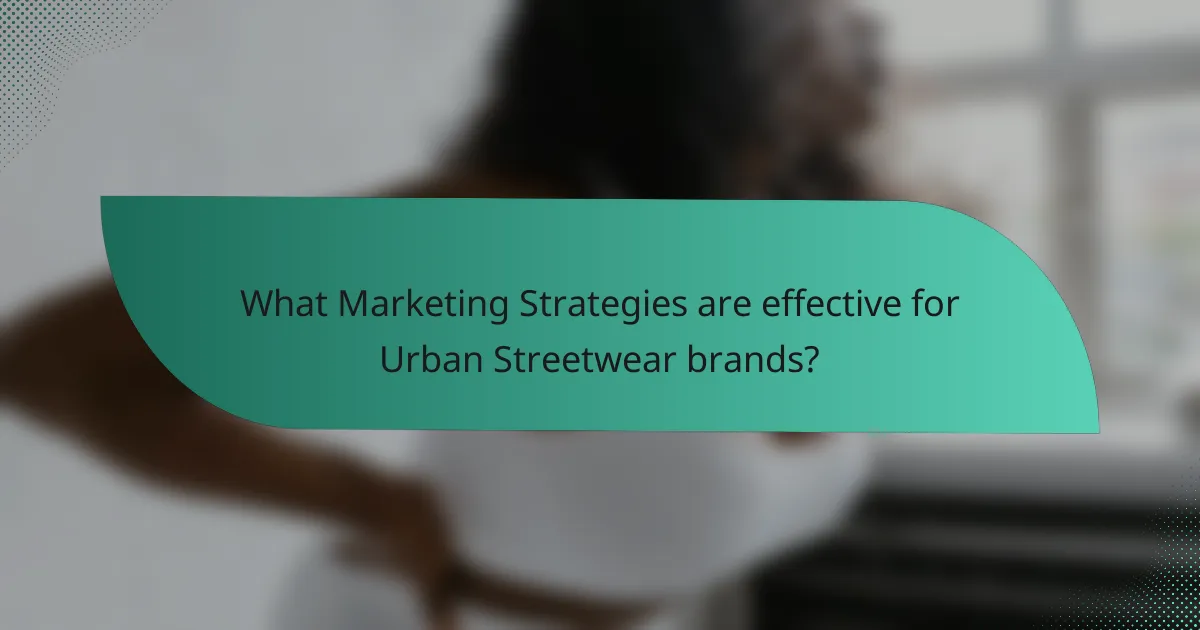 What Marketing Strategies are effective for Urban Streetwear brands?