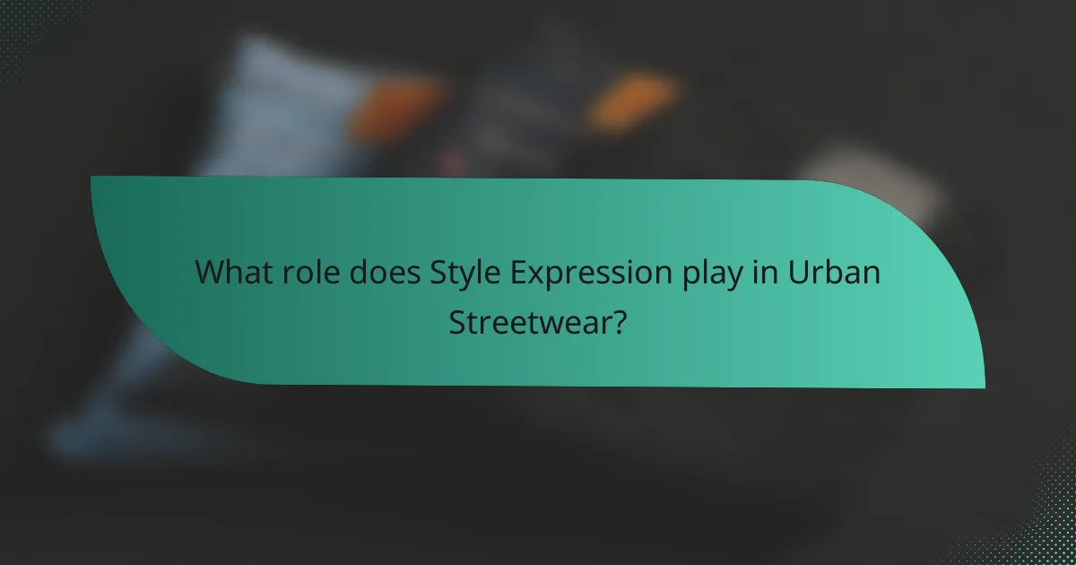 What role does Style Expression play in Urban Streetwear?
