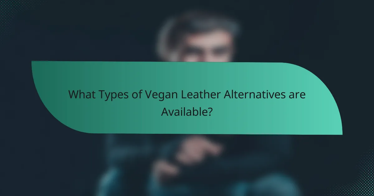 What Types of Vegan Leather Alternatives are Available?